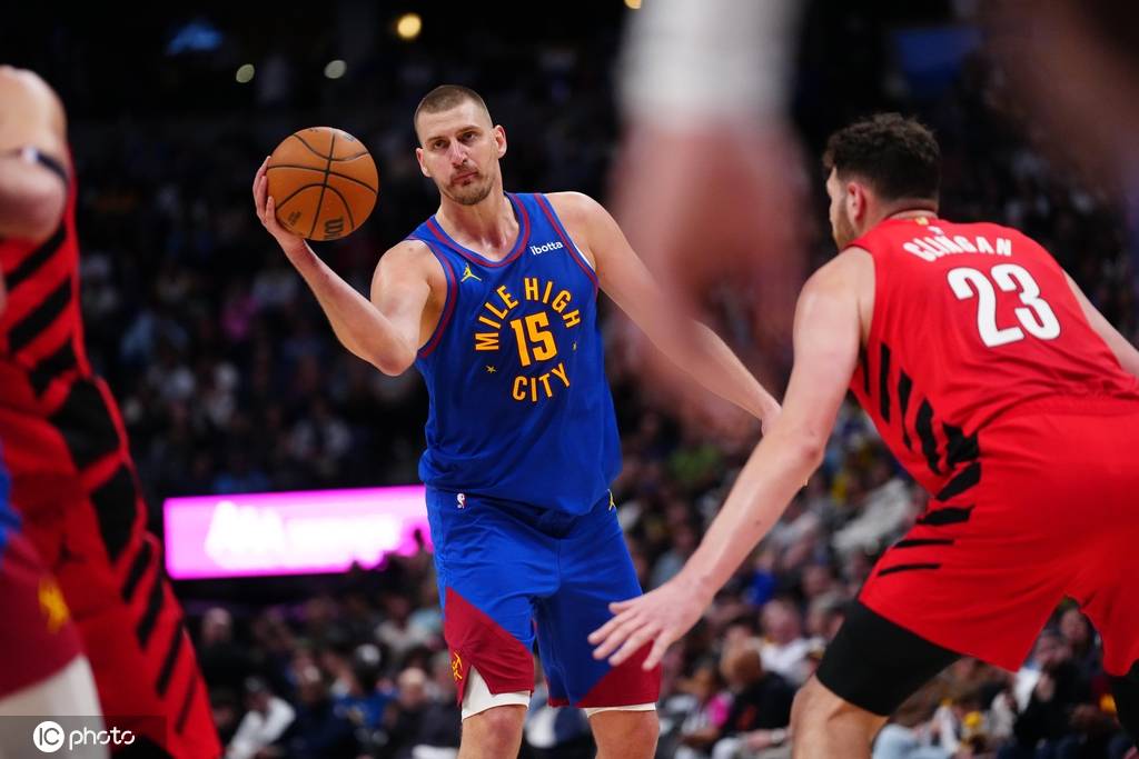 约基奇22+14+14阿夫迪亚23+14 掘金胜开拓者